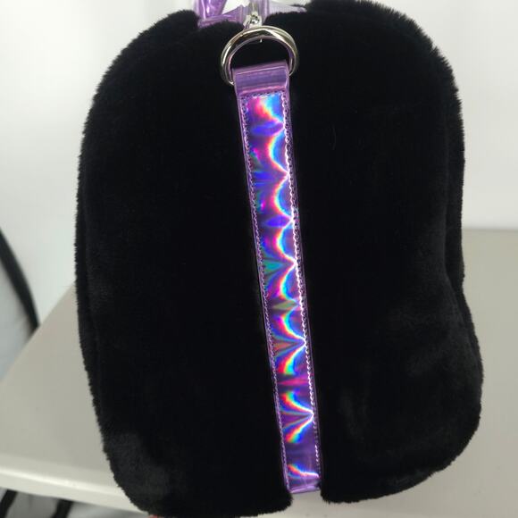 Dolls Kill Current Mood Lost in Wonderland Fuzzy Weekender Bag New - Picture 8 of 15